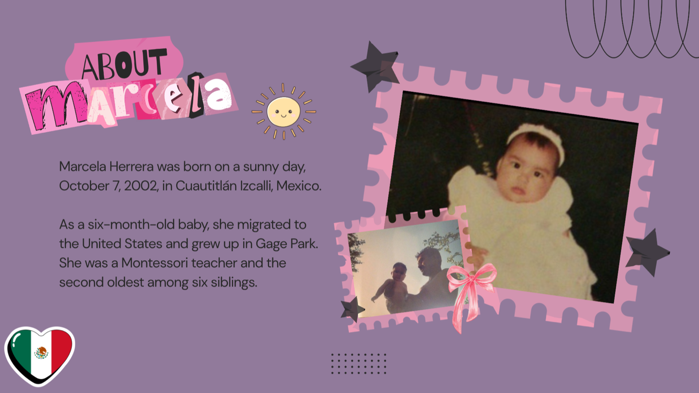 Baby photos of Marcela